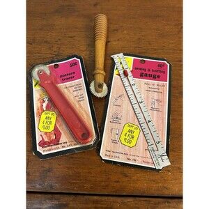 Vintage Sewing Tools Pattern Tracers And Knitting Sewing Guage New In Package